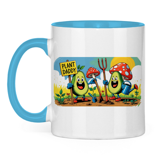 Tasse zweifarbig Gartenpappa